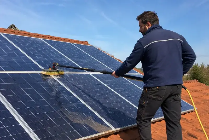 Nettoyage et entretien de panneaux solaires à Escout